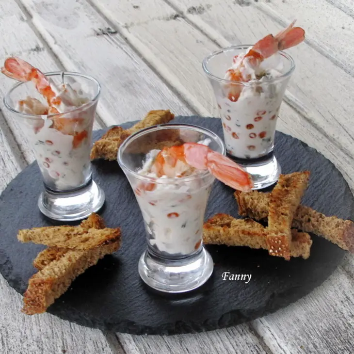 Сырная закуска с лангустином и красной икрой: шаг 4