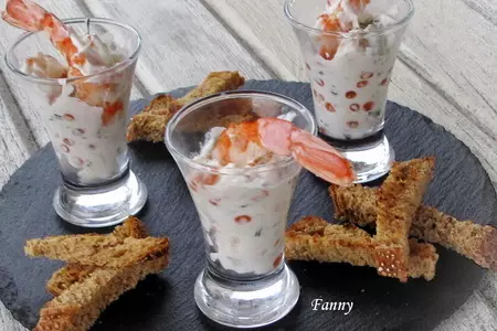 Сырная закуска с лангустином и красной икрой: шаг 4