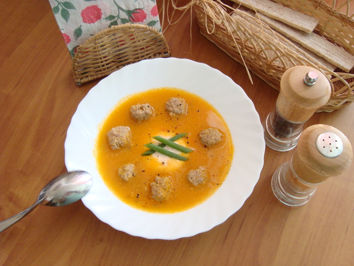 Овощной суп-пюре с фрикадельками: шаг 14