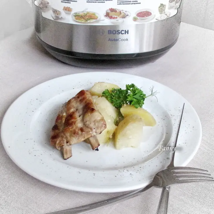 Картофель, тушеный со свиными ребрышками: шаг 6