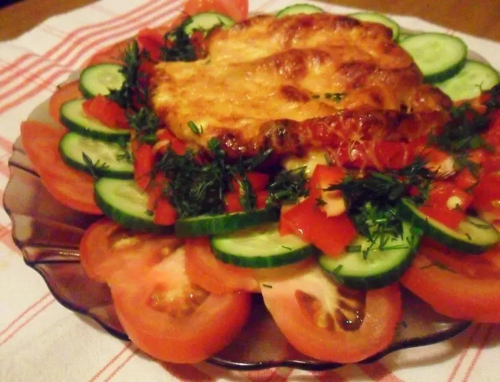 Мясная запеканка "котлета на двоих": шаг 9