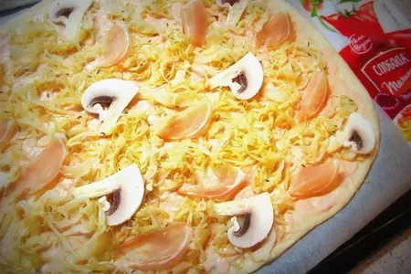 Пицца с квашеной капустой "а ля рус": шаг 4
