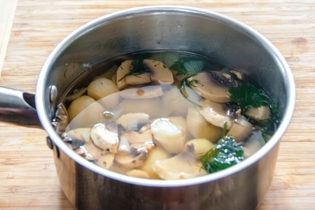 Крем-суп из топинамбура и шампиньонов: шаг 3