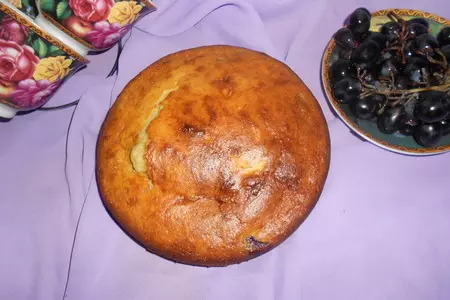 Кекс с виноградом: шаг 6