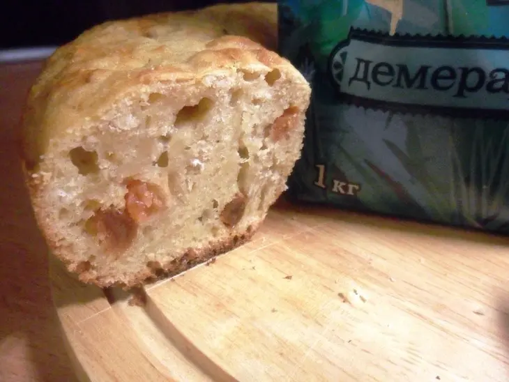 Молочный кекс с геркулесом и изюмом: шаг 8