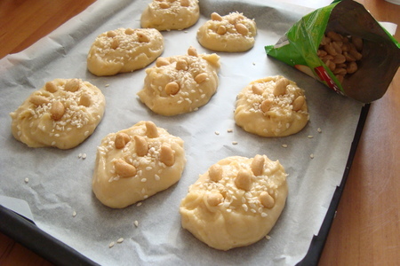 Творожное печенье с кунжутом и солёным арахисом: шаг 8