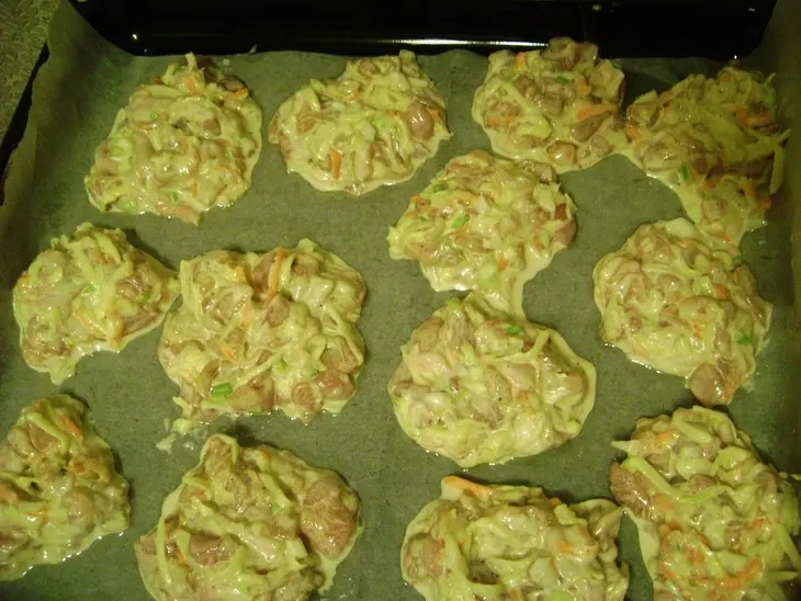 Куриные растрепки с овощами и сыром: шаг 3