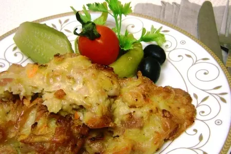 Куриные растрепки с овощами и сыром: шаг 4