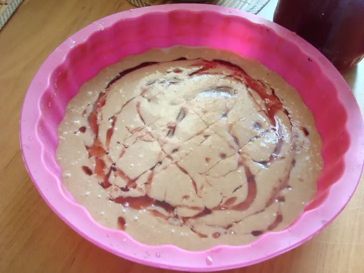 Кекс манный с какао и сиропом: шаг 7