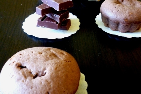 Шоколадные кексы с творожными шариками: шаг 4