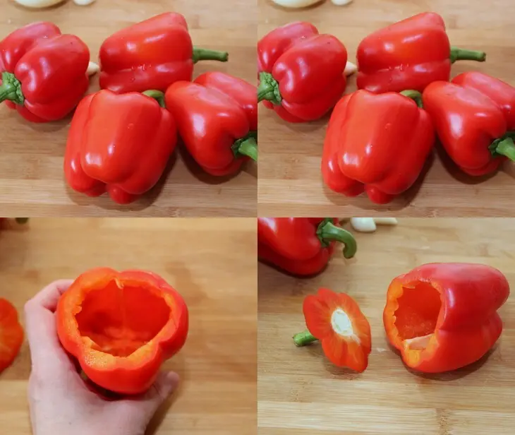 Сладкие перцы фаршированные кускусом с грибами и фетой: шаг 2