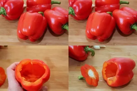 Сладкие перцы фаршированные кускусом с грибами и фетой: шаг 2