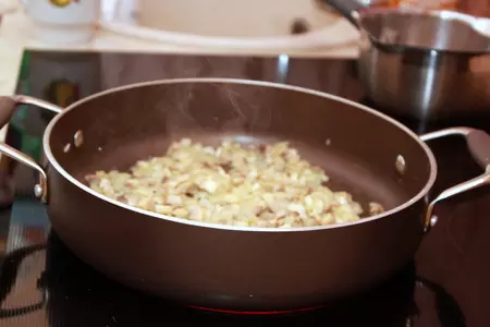 Сладкие перцы фаршированные кускусом с грибами и фетой: шаг 7