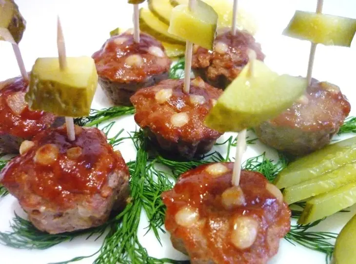 Закуска "мясные мухоморчики": шаг 6