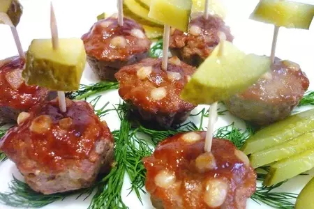 Закуска "мясные мухоморчики": шаг 6