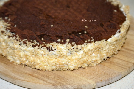 Шоколадный торт с миндальной глазурью и кокосом: шаг 11