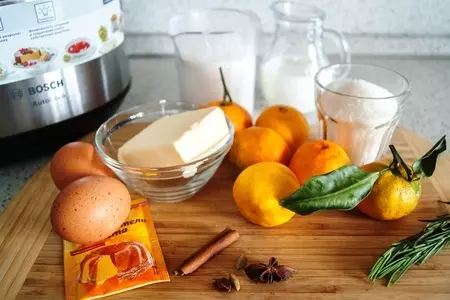 Рождественский мандариновый кекс: шаг 1
