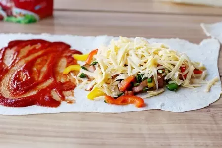 Кесадилья с беконом и овощами: шаг 8
