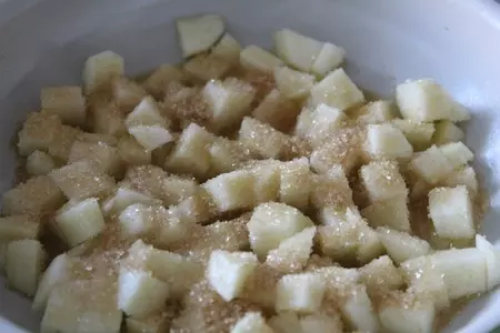 Маково-фруктовый торт с карамелизированными овсяными хлопьями и яблоками под глазурью  (без муки!!!): шаг 11