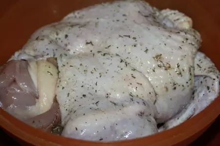 Галантин из курочки с лисичками: шаг 5