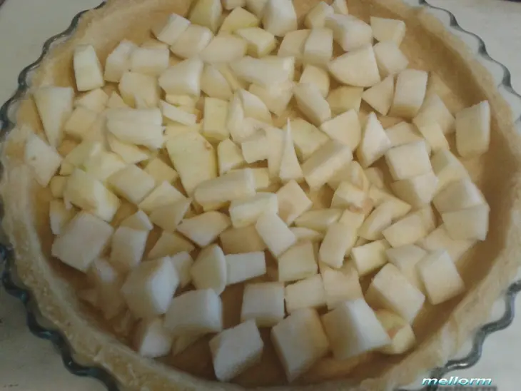 Кокосовый тарт с яблоками и грушами: шаг 6