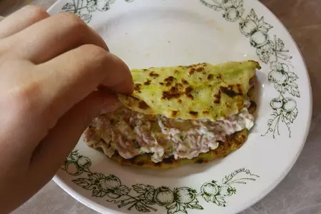 Кабачковые треугольники с начинкой: шаг 9