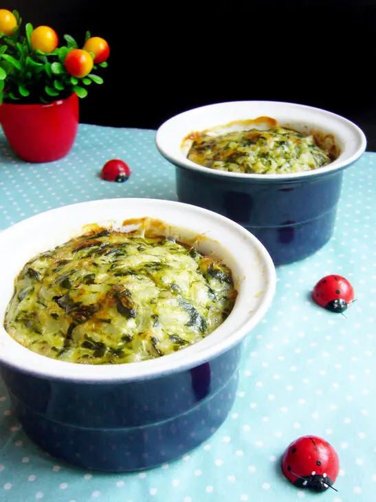 Детская запеканка с рисом шпинатом и курицей: шаг 7