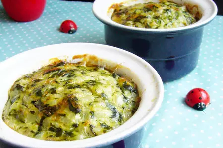 Детская запеканка с рисом шпинатом и курицей: шаг 7
