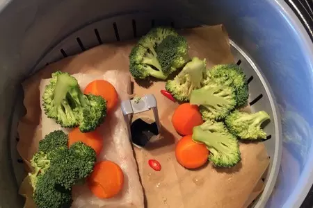 Треска с овощами на пару: шаг 4
