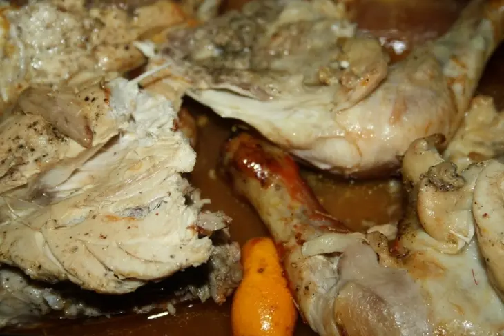 Пряная четвертованная мандариновая курочка: шаг 6