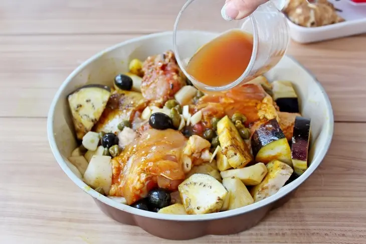 Микс из запеченного кролика, курицы и овощей: шаг 6
