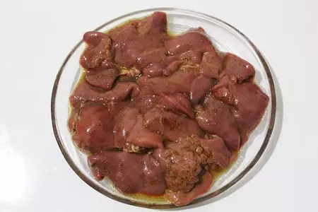 Ароматная куриная печень,запеченная в фольге - новогоднее спасибо викуле-passion1963: шаг 1