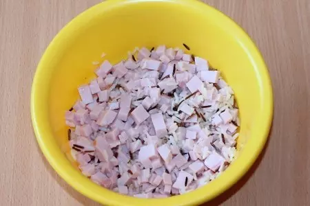 Салат с запеченой тыквой, карбонадом и рисом: шаг 6