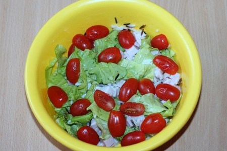 Салат с запеченой тыквой, карбонадом и рисом: шаг 8