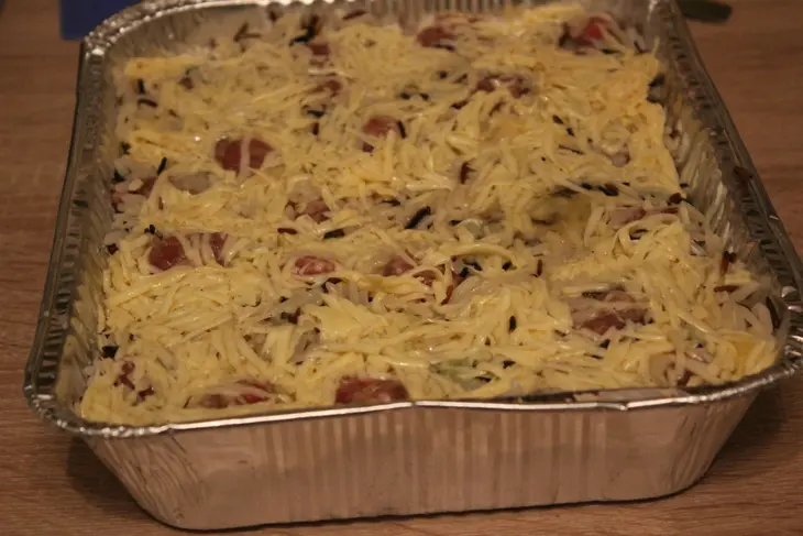 Запеканка из овощей, риса акватика микс и мясных фрикаделек: шаг 10