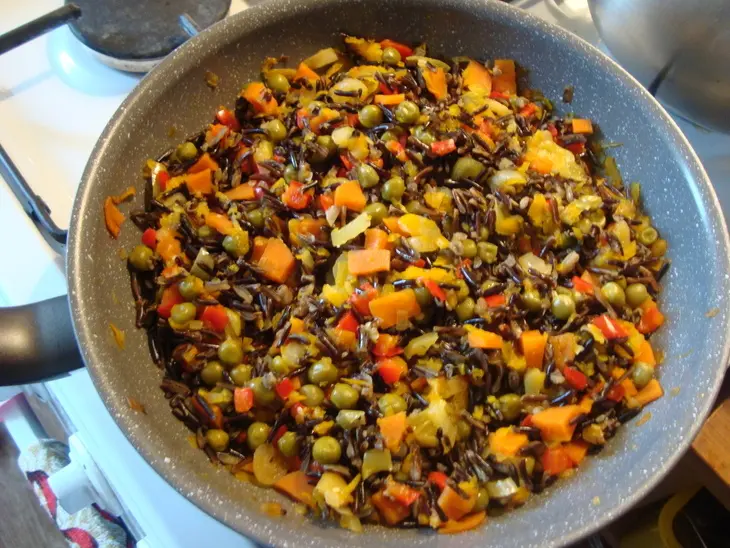 Кролик запеченный с диким рисом и овощами (праздничный ужин): шаг 13