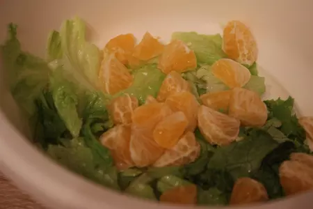 Салат для гурманов с курицей, мандаринами и рисом акватика color mix: шаг 2