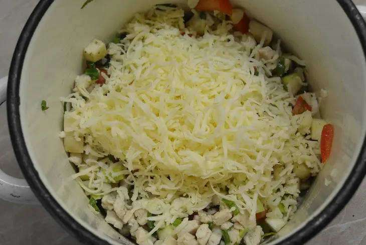 А-ля киш овощной с черным рисом: шаг 4