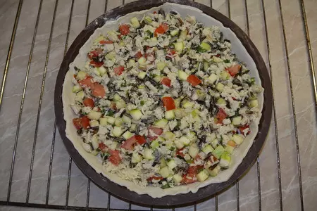 А-ля киш овощной с черным рисом: шаг 9
