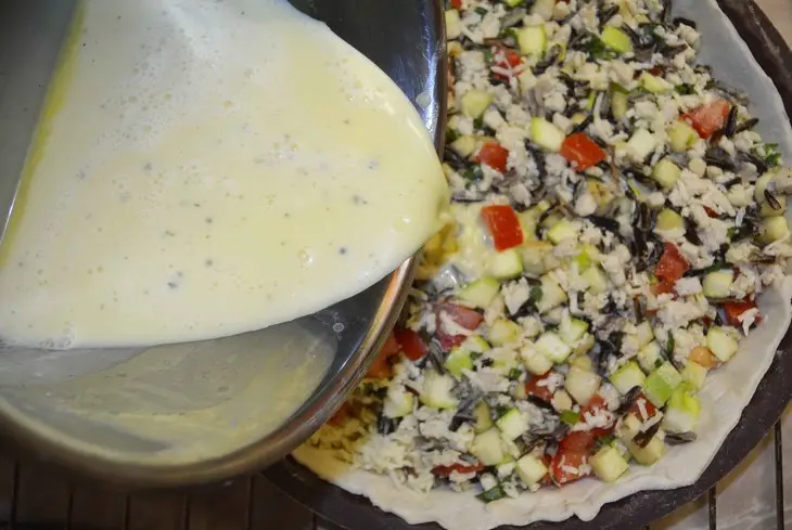 А-ля киш овощной с черным рисом: шаг 10