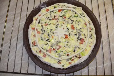 А-ля киш овощной с черным рисом: шаг 11