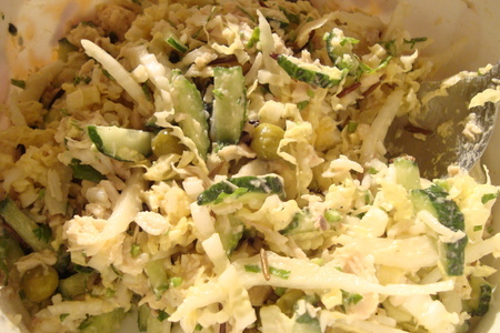Салат с рисом акватика mix, курицей и овощами: шаг 7