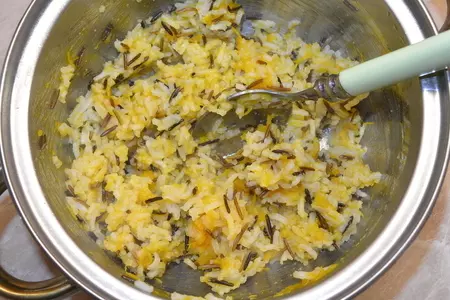 Оладьи тыквенно-рисовые с сыром: шаг 4