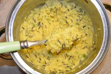 Оладьи тыквенно-рисовые с сыром: шаг 8