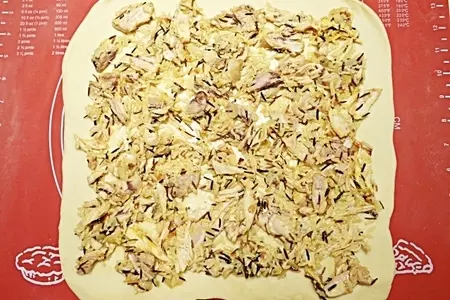 Рулет с курицей, рисом и моцареллой: шаг 11