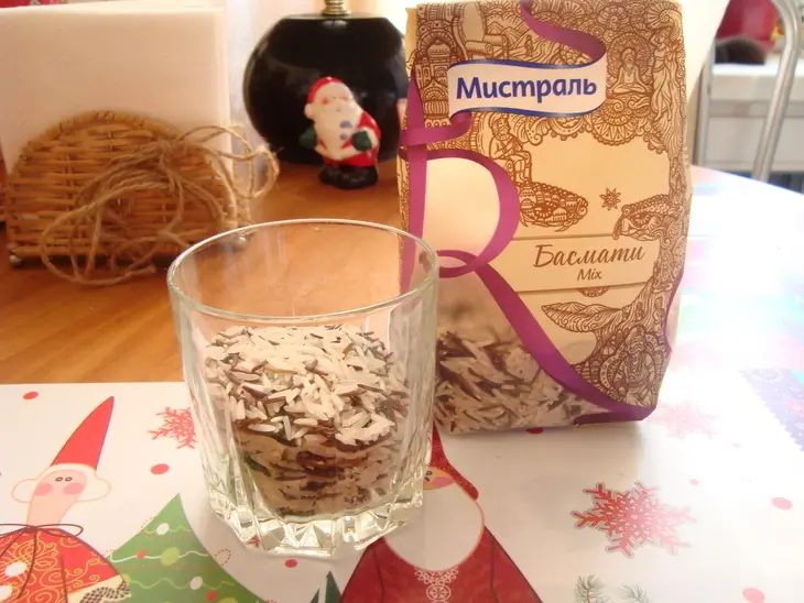 Блинные мешочки с начинкой из риса басмати mix, печенью кролика и тыквой: шаг 5
