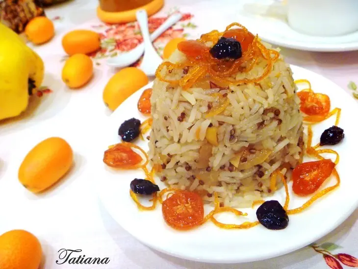 Десертный салат с рисом и киноа под фруктовым соусом: шаг 4