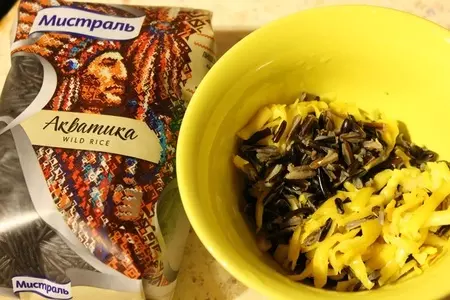 Салат из печени с рисом акватика: шаг 8