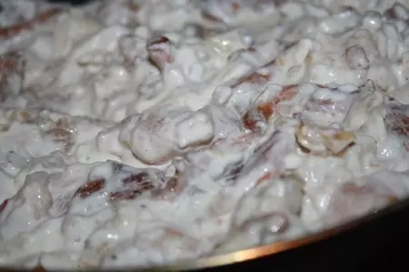 Песочный пирог с лисичками, курицей и диким рисом: шаг 9