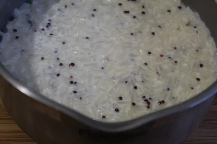 Пудинг с басмати и quinoa mix, с белым шоколадом и фруктами пашот: шаг 3